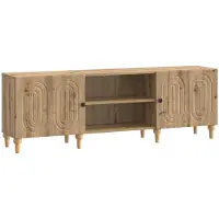 Syfax TV-kast 150 x 31 x 50 cm Artisanaal eiken Bewerkt hout