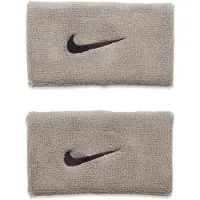Nike Swoosh Dubbelzijdige Polsbanden (Matte Zilver/Zwart, OSFM)