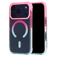 Selencia Gradient Backcover met MagSafe voor de Apple iPhone 17 Pro - Roze / Blauw