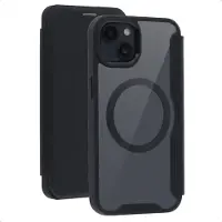 IMoshion Transparante Bookcase met MagSafe voor de Apple iPhone 15 - Zwart