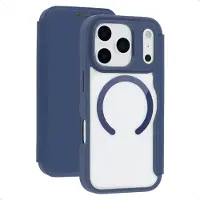 IMoshion Transparante Bookcase met MagSafe voor de Apple iPhone 17 Pro Max - Blauw