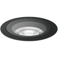 Wever & Ducre LED grondspot inbouwlamp Blink trim 2.0, zwart 2.0, zwart, Aluminium, Modern, Grondspots