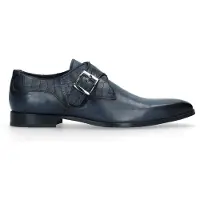 Black Label Donkerblauwe gespschoenen van leer | Maat 46