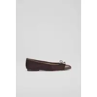 Lk bennett Kara Flats Dark Chocolate Maat: 37 | Ballerina's Outlet | Dames | Bruin