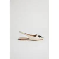 Lk bennett Frieda Flats Ecru Maat: 39 | Ballerina's Outlet | Dames | Bruin