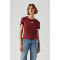 Levi's Graphic Ringer Rickie Ssnl Box Tab Choco Maat: M | Tops Outlet | Dames