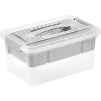 Keeeper Henri PP (Polypropeen) Opbergdoos 9 L Met deksel Grijs 35 x 17 cm