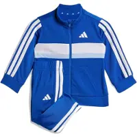 Adidas Trainingspak 'SEASONAL ESSENTIALS TIBERIO 3 STRIPES TRICOT' blauw / cyaan blauw / wit