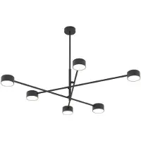 Emibig Hanglamp NATSU, zwart, 6x GX53, 10W, metaal, afmetingen: 56x84x80 cm, IP20,