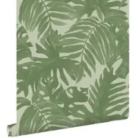 ESTAhome behang tropische bladeren vergrijsd olijfgroen - 53 cm x 10.05 m - 138990