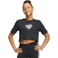 Adidas T-shirt Korte Mouw EVERYDAY GLAM CROPPED GRAPHIC T-SHIRT JUNIOR kind 7 / 8 jaar