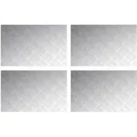 vidaXL Trapmatten 4 st 80 x 50 cm Zilver Aluminium Rechthoekig