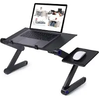 INF Slim verstelbare laptoptafel 17 inch Zwart