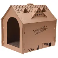Pets Collection - Kattenhuis - Karton DIY - 48 x 44 x 36 cm