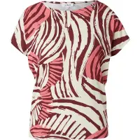 s.Oliver Shirt lichtbeige / donkerbruin / zalm roze