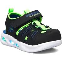 SKECHERS Open schoenen 'SOLA GLOW-HYPER-COAST' blauw / neongroen / zwart