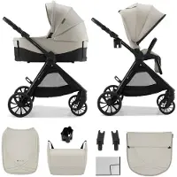 Kinderkraft VESTO 2 – 2-in-1 kinderwagen – Self-standing – Opvouwbaar met zitting 2 richtingen – PU-leer grepen – Beige