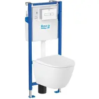 Roca Nest Inbouwtoilet Set Met Randloze Toiletpot - Wit Mat
