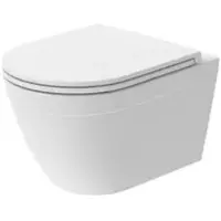 AquaVive Hangtoilet Terzo - Randloos - Keramiek - D-vorm - Wit