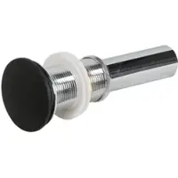 AquaVive Wastafelplug Solid Surface Black Waste - Metaal - Cilinder - Mat Zwart - 6,6x6,6x9cm