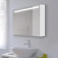 Overig Spiegelkast Giulia - Met Verlichting - Met Soft-close - Chroom - 80x60x17cm