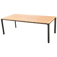 Central Park Lorenzo Tuintafel - Aluminium - Teakhout - 100 X 224 X 75cm