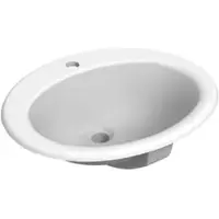 AquaVive Wasbak Ourcq - Keramiek - Rond - Glanzend Wit - 60,3x56x22,5cm