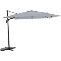 Central Park Zweefparasol - Relax - Diameter 280cm - Grijs - Aluminium 360° Draaibaar
