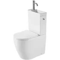 AquaVive Duoblok Toilet Senio Met Randloze Toiletpot - Wit
