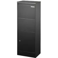 Central Park Pakketbrievenbus Parcelpal 8000 - Staal - Zwart - 41x105x23cm
