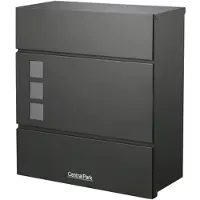 Central Park Brievenbus Mailpal 902b - Staal - Zwart - 37,3x42x17,3cm
