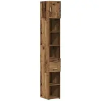 vidaXL Opbergkast 2 st Oudhout 30 x 42,5 x 225 cm