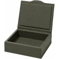 Giobagnara Trinket Box Luna Rectangular Small Printed Calfskin Golf Loden Green