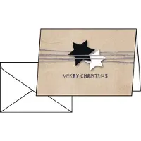 Sigel Christmas Wrapping Kerstkaart Bruin 25 Stuks