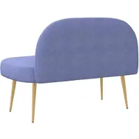 vidaXL Gevuld bankje met rugleuning Spijkerblauw 110 x 60 x 76 cm
