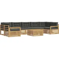 vidaXL Buiten bank set 8 st Wit en antracietkleurig