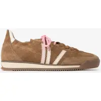 Sissy-Boy Bruine suéde sneakers met strepen | Maat: 39