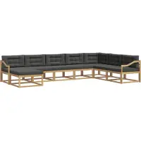 vidaXL Buiten bank set 8 st Wit en antracietkleurig