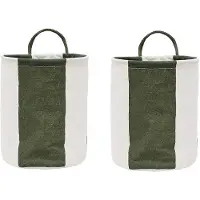OYOY Kara opbergmand small Ø18x22 cm 2-pack Dark Green