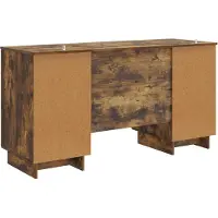vidaXL Bureau Gerookt eiken Bewerkt hout 142,5 x 50 x 75 cm