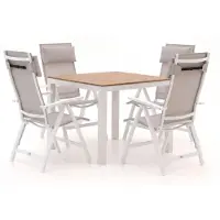 Bellagio + 10% kassakorting | Avenza/Fidenza 90cm dining tuinset 5-delig verstelbaar