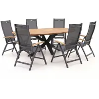 Hartman tuinmeubelen + 10% kassakorting | Hartman Troy/Stephanie 240cm dining tuinset 7-delig verstelbaar