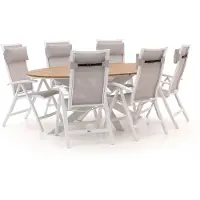 Bellagio + 10% kassakorting | Lugo/Fidenza ovaal 220cm dining tuinset 7-delig verstelbaar