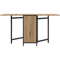 vidaXL Eettafel 144 x 60 x 75 cm Bewerkt hout Artisanaal eiken