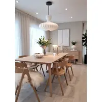 Loom Design Hanglampe , Portobello, dimbare, Wit, Woonkamer, Stof, Scandinavisch