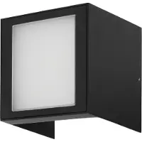 Loom Design LED-wandlamp buiten Una, zwart, Aluminium, Modern, LED wandlamp buiten