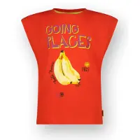 Vingino T-shirt rood Meisjes Katoen Ronde hals Printopdruk - maat 152