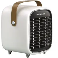 INF Elektrische keramische ventilatorkachel in retrodesign White