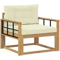 vidaXL Buiten Midden Sofa Polyester Wit