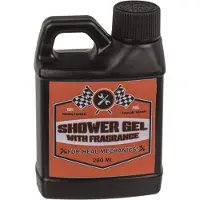 Out of the blue Motoroliekan Shower Gel 260ml – Metalen Sleutelhanger – Origineel Cadeau voor Autoliefhebbers – Unieke Badkamer Gadget – Mild Geparfumeerd – 1 Stuk – Grappig Cadeau Man – Automotive Douchegel